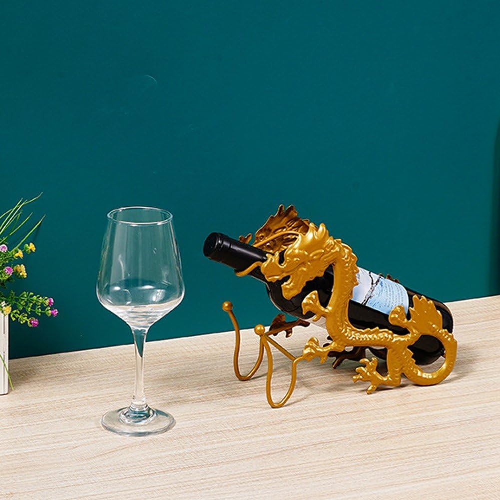 Soporte para Botella De Vino De Dragón, Soporte para Copas De Vino De Dragón Chino, Estante para Vino, Soporte para Decoración De Encimera De Bar En Casa