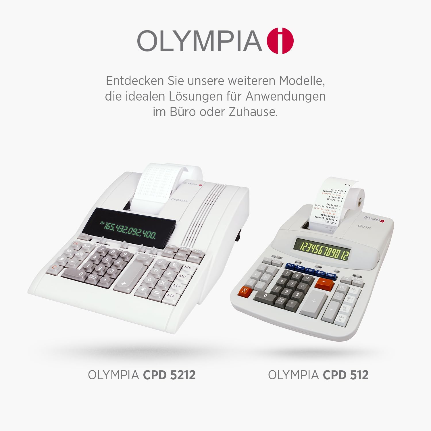 OLYMPIA CPD 3212 S Tischrechner mit Druckwerk 12-stellig Papierrolle 3 Zeilen/Sek.