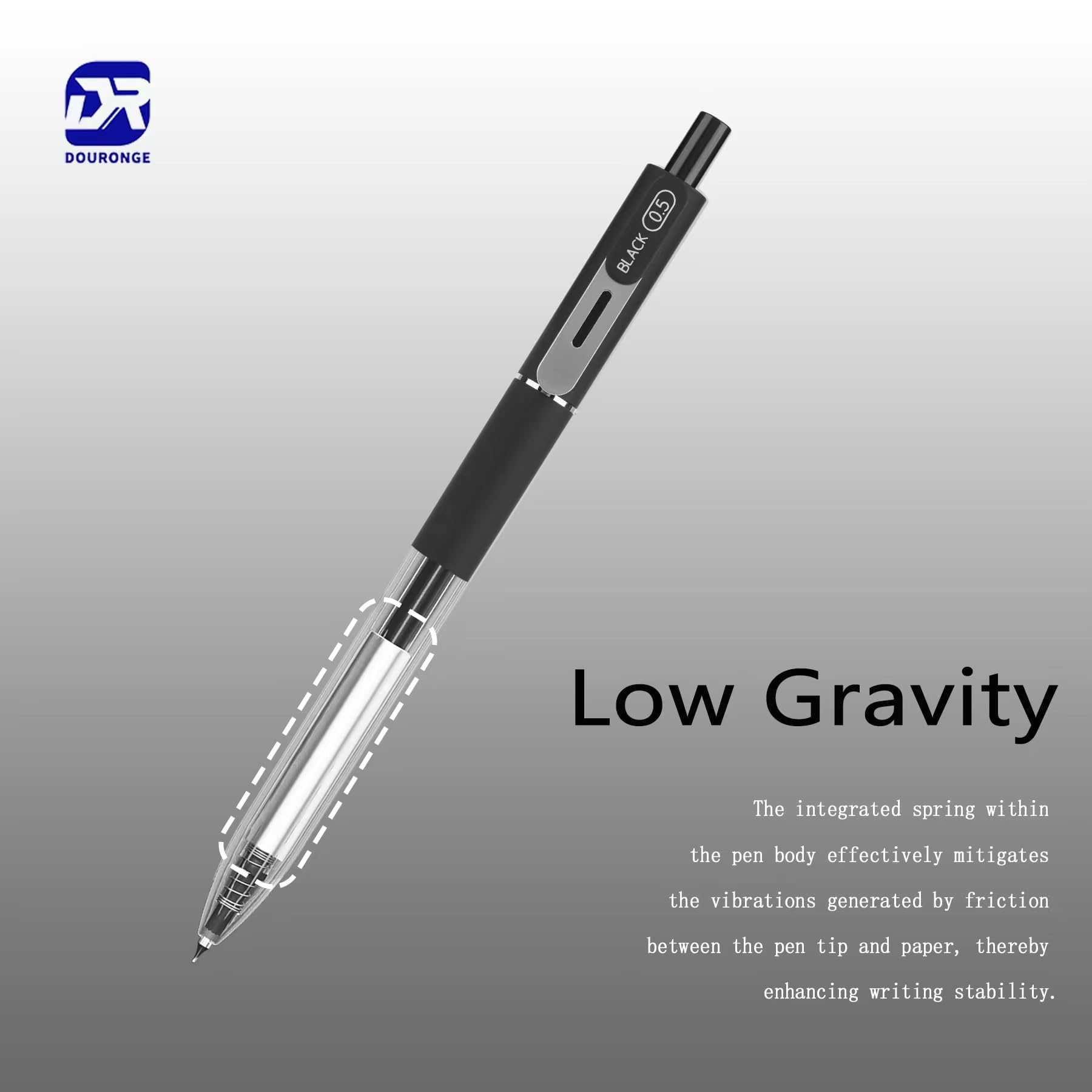 Bolígrafos de gel de 0.5 mm, 12 accesorios de escritorio de oficina, suministros escolares de enfermera, bolígrafos estéticos de punta fina, bonitos bolígrafos de tinta negra, papelería de escritura
