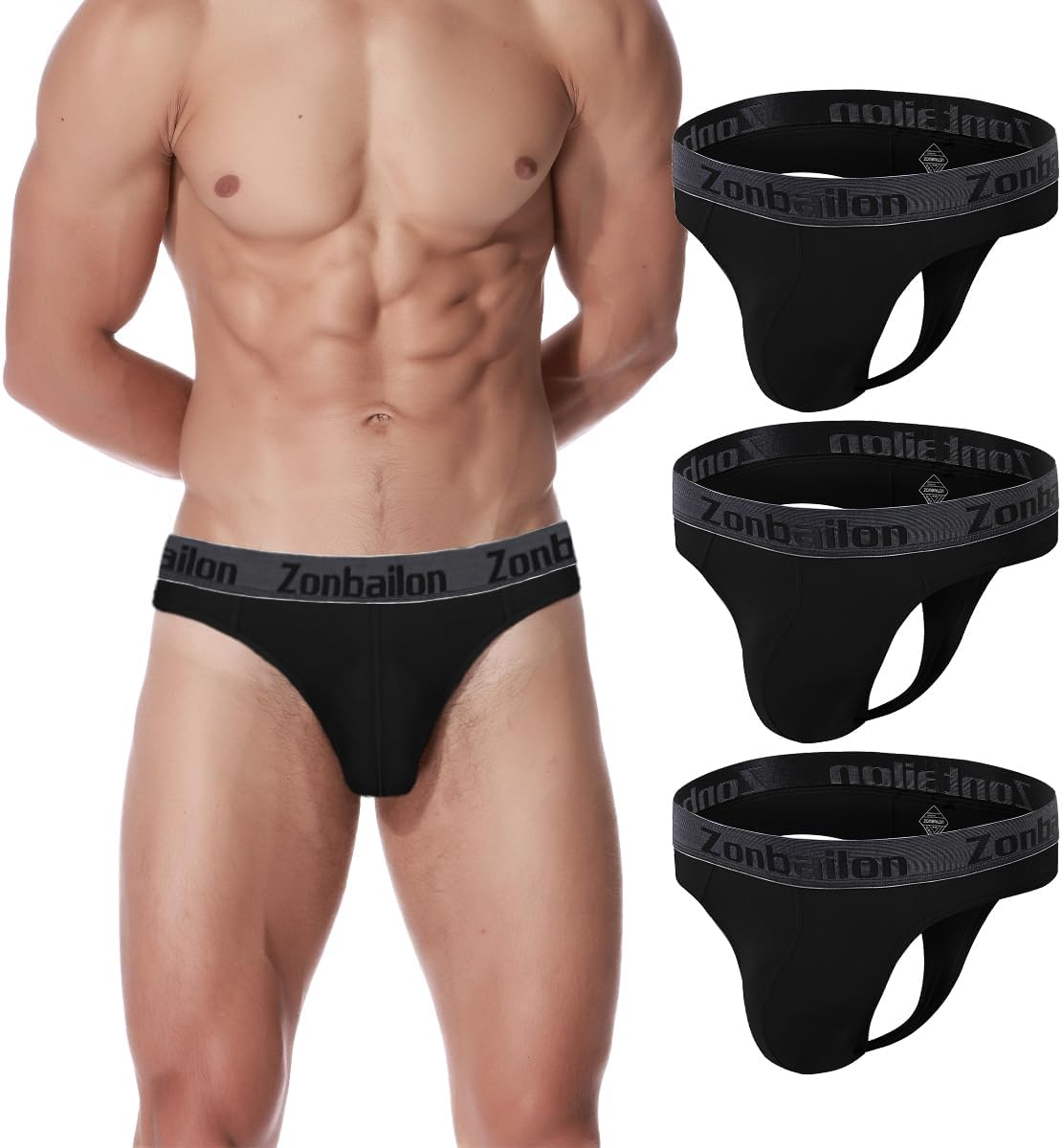 Mens Pouch Bulge Thong Bamboo Viscose Sexy Wide Waistband G String Soft Underwear