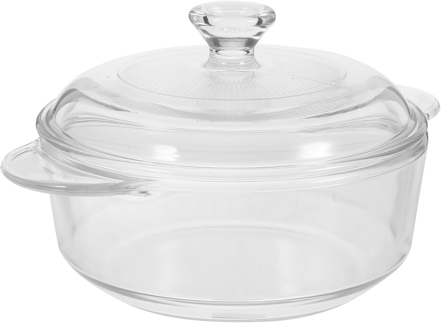 Large Capacity 1l Heat-resistant Glass Salad Serving Bowl with Lid, Glass Mixing Bowl for Kitchen and Party Use