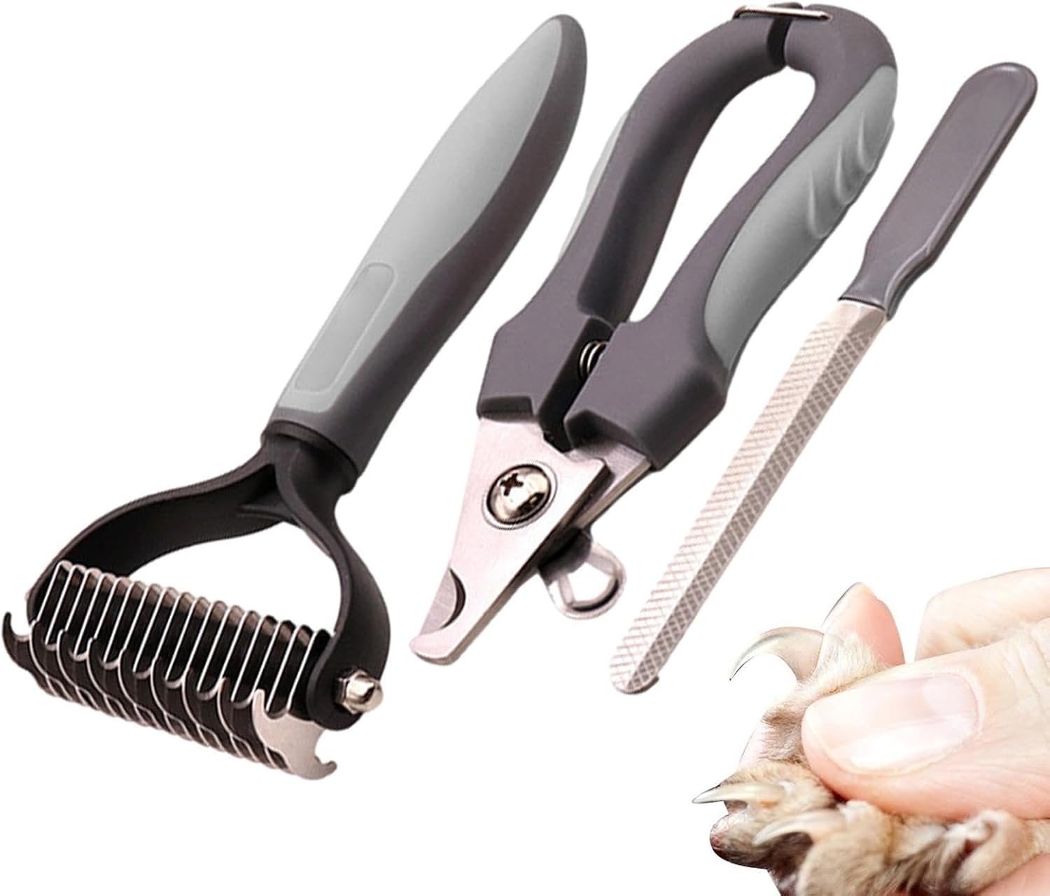 Stalf Dog Nail Clippers Professional/Set Safe Grooming Set with Comb