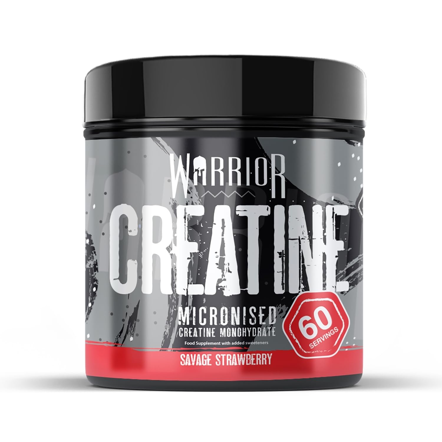 Warrior Creatine Monohydrate Powder 300g – Pure Micronised Creatine – 60 x 5g Servings – Creatine Supplement for Muscle Power, Strength & Recovery – Pre & Post Workout Powder (Savage Strawberry)