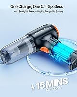 Vista 6 de SEALIGHT Mini Car Vacuum Portable Cordless With 13000pa High Power Suction, Lightweight and Compact Handheld Cleaner for Car & Home