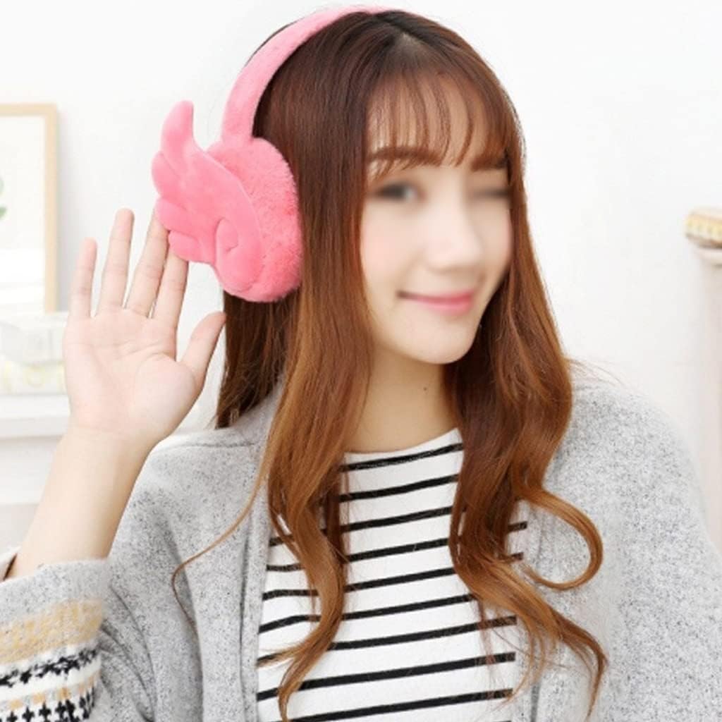 Ear Warmers Winter Warm Earmuffs Portable Windproof Ear Warmers Plush Cute Little Wings Ear Warmers Unisex for Men and Women (Color : D)