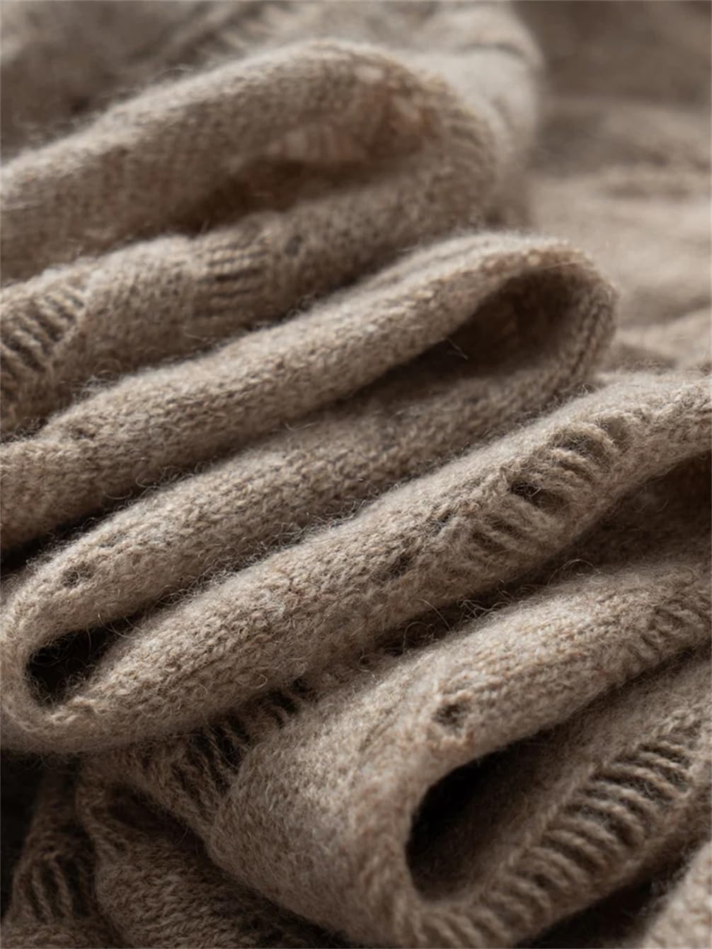 Sciarpa da donna tinta unita cashmere sciarpa lavorata a maglia calda morbida lunga sciarpe