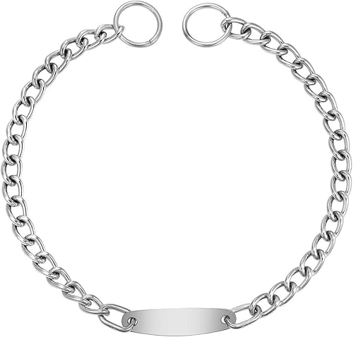 Miniatura 9 de Mogoko Collar de cadena personalizado de acero inoxidable para perro, collar deslizante de metal personalizado para cachorros, gargantilla de