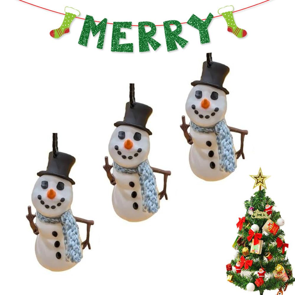 Amazon.co.jp: 失礼な雪だるまツリーオーナメント、面白いオーナメント