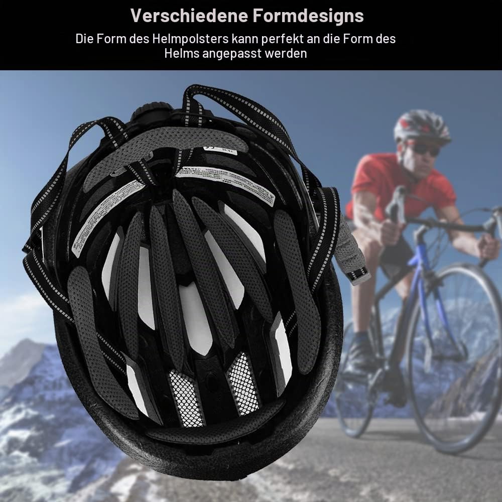 Universal Schaumstoff-Ersatzpolster für Fahrradhelme mit Klett