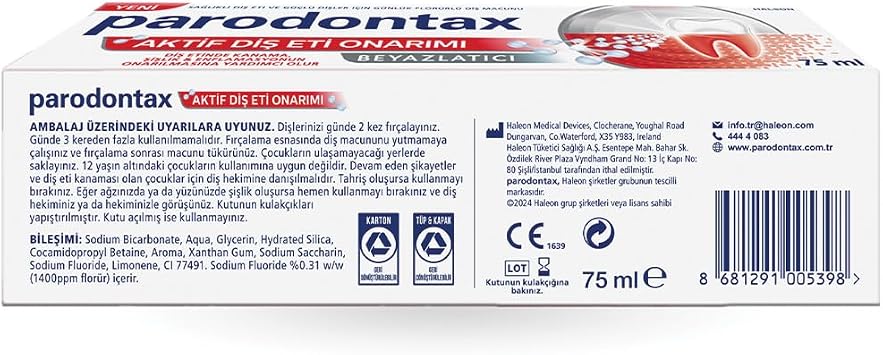 Parodontax Active Gum Repair Whitening Toothpaste 75 ml