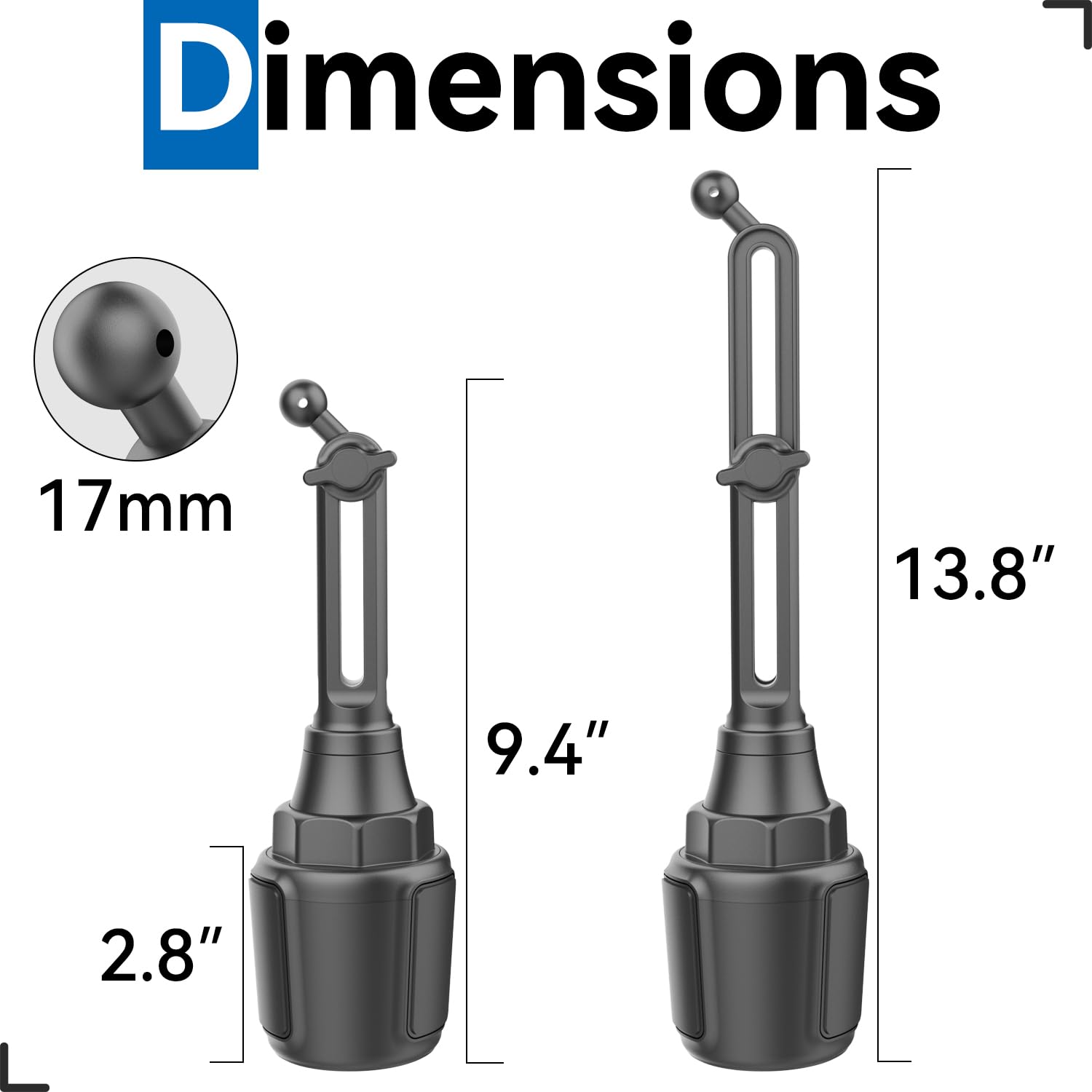 Soporte de repuesto para GPS para coche, 17 mm, soporte de bola