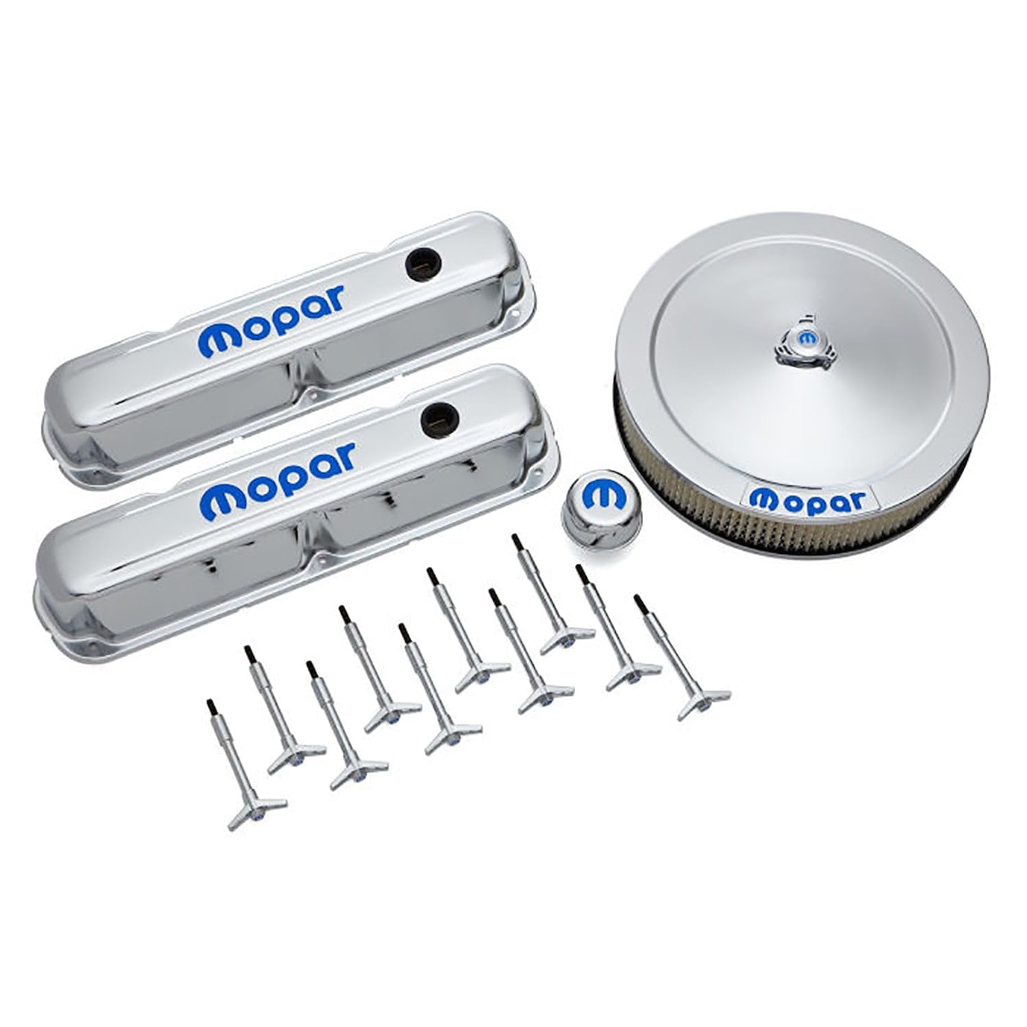 Engine Dress-Up Kit Chro me w/Blue MOPAR : Automotive