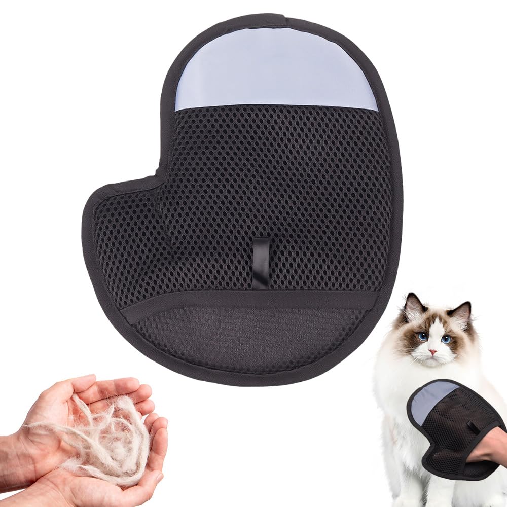 Pet Hair Removal Glove,Electrostatic Pet Grooming Gloves for Cats & Dogs,2025 New Upgrade Efficient Cat Gloves for Grooming,Cat Grooming Gloves for