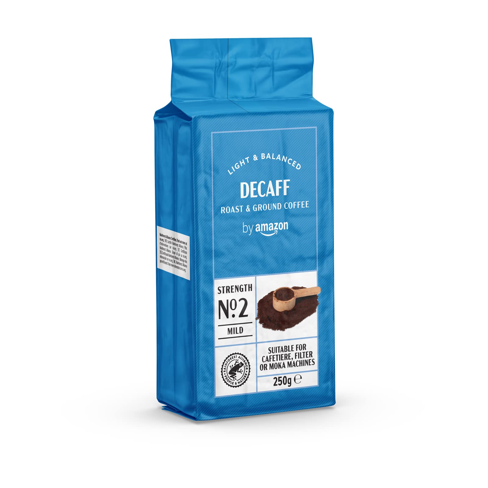 by Amazon Decaff Roast & Ground Coffee (1 Pack of 250g) - Rainforest Alliance Certified