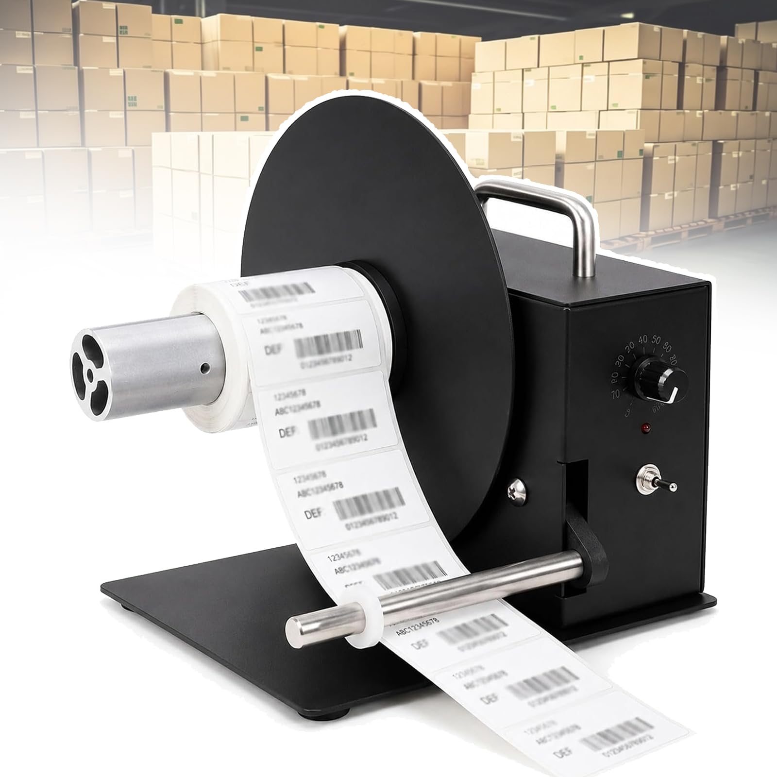 VILA SMO 8 Inch Label Rewinding Machine, Automatic Label Rewinder, 8 In/sec Speed Synchronization, 110 Mm Wide, Two-way Rewind, Machine Synchronised With The Printer, Suitable For Clothing Tags, Bar