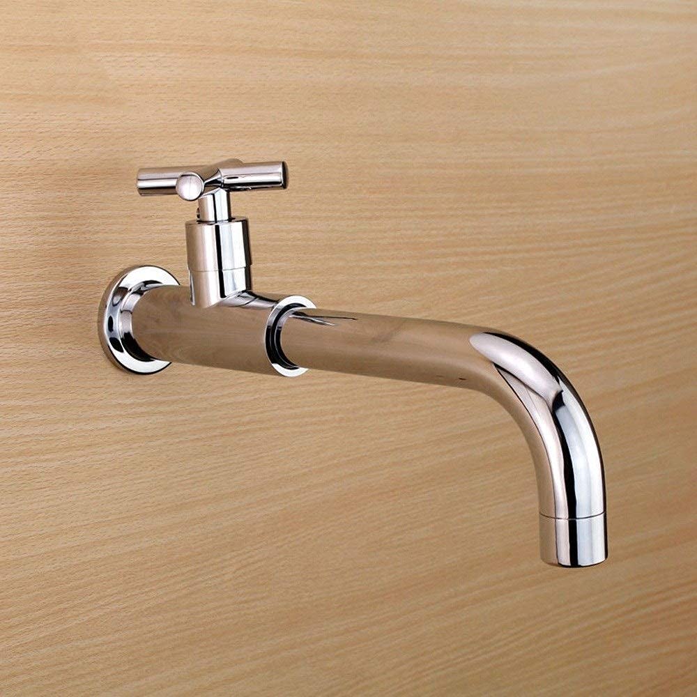 Grifos de pared Grifo Alargar Fregadero de cocina empotrable Grifo de agua fría Todo Bronce Lavandería Trapeador de piscina Trapeador de piscina Balcón Grifo de agua Grifo para fregadero Grifo de agua