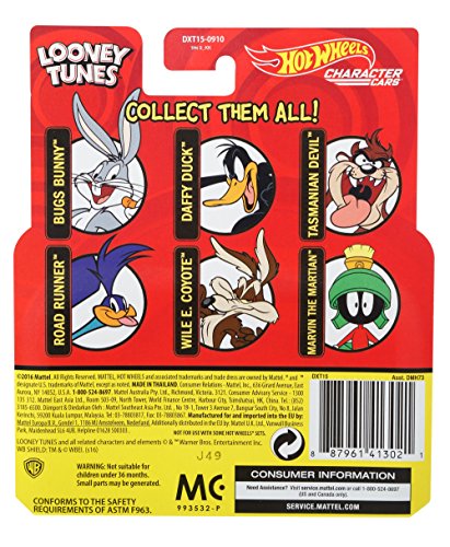 Vehículo Looney Tunes Marvin The Martian Hot Wheels miniatura 5
