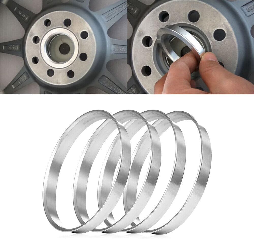 Cerchi In Lega Set Di 4 Anelli Centraggio In Alluminio - Diametro Esterno 70mm, Interno 57.1mm - Per Assi E Montaggi Precisi O-ring Alta Temperatura - Foto 5