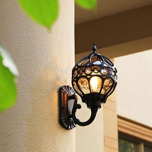 Miniatura 3 de SHUANGZ Farol de pared para exteriores, luz de aluminio impermeable E26 para montaje en pared exterior para casa, porche delantero, terraza de patio