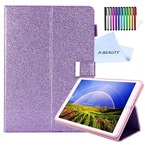 A-BEAUTYケースにとって iPad Air 1 / iPad Air 2 / iPad 9.7 2017/2018 / Pro 9.7 2016-Apple iPad 9.7インチ用ハンドストラップ付きプレミアムPUレザー折りたたみスタンドカバー、[