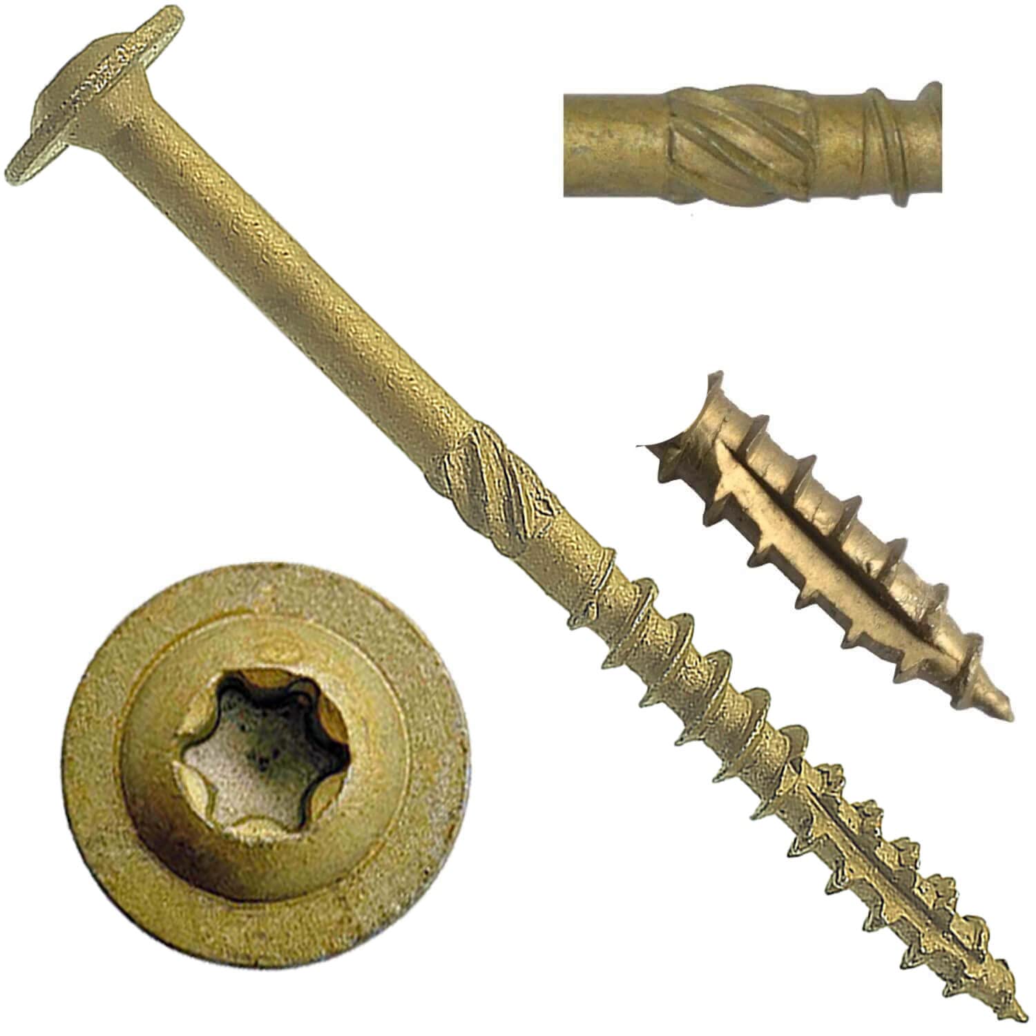 Jake Sales #14 x 3" Construction Lag Screw Exterior Coated Torx/Star Drive Heavy Duty Structural Lag Screw Far Superior to Common Lag Screws
