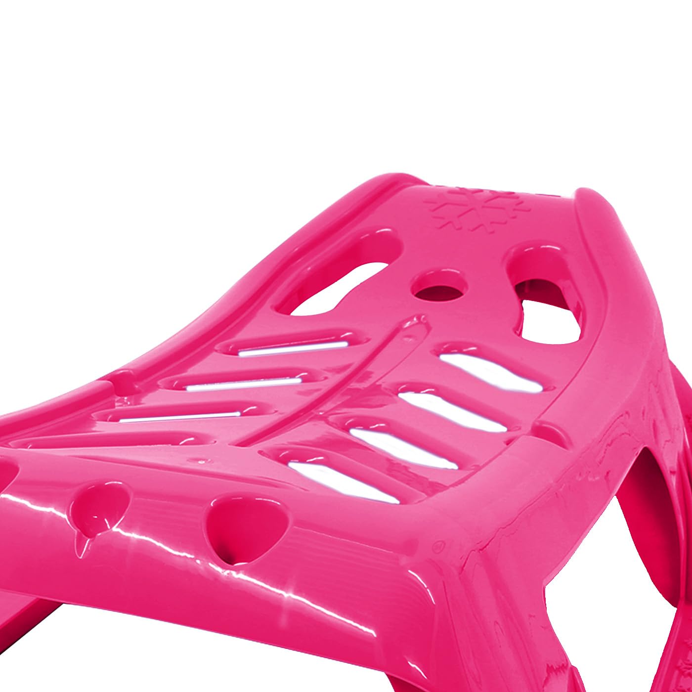 JAMARA Luge 461122 Play Snow-Star - Patins en métal - Corde avec poignée - en Plastique résistant aux Chocs - Rose