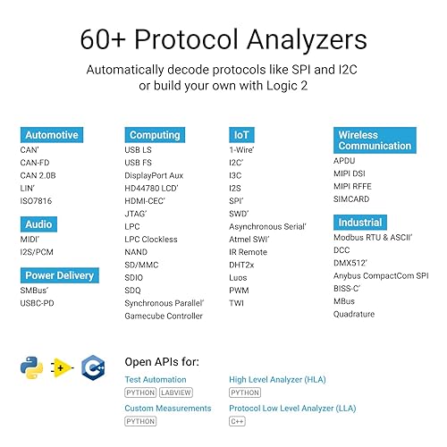 Miniatura 5 de Logic 8 (negro) - Analizador lógico Saleae de 8 canales