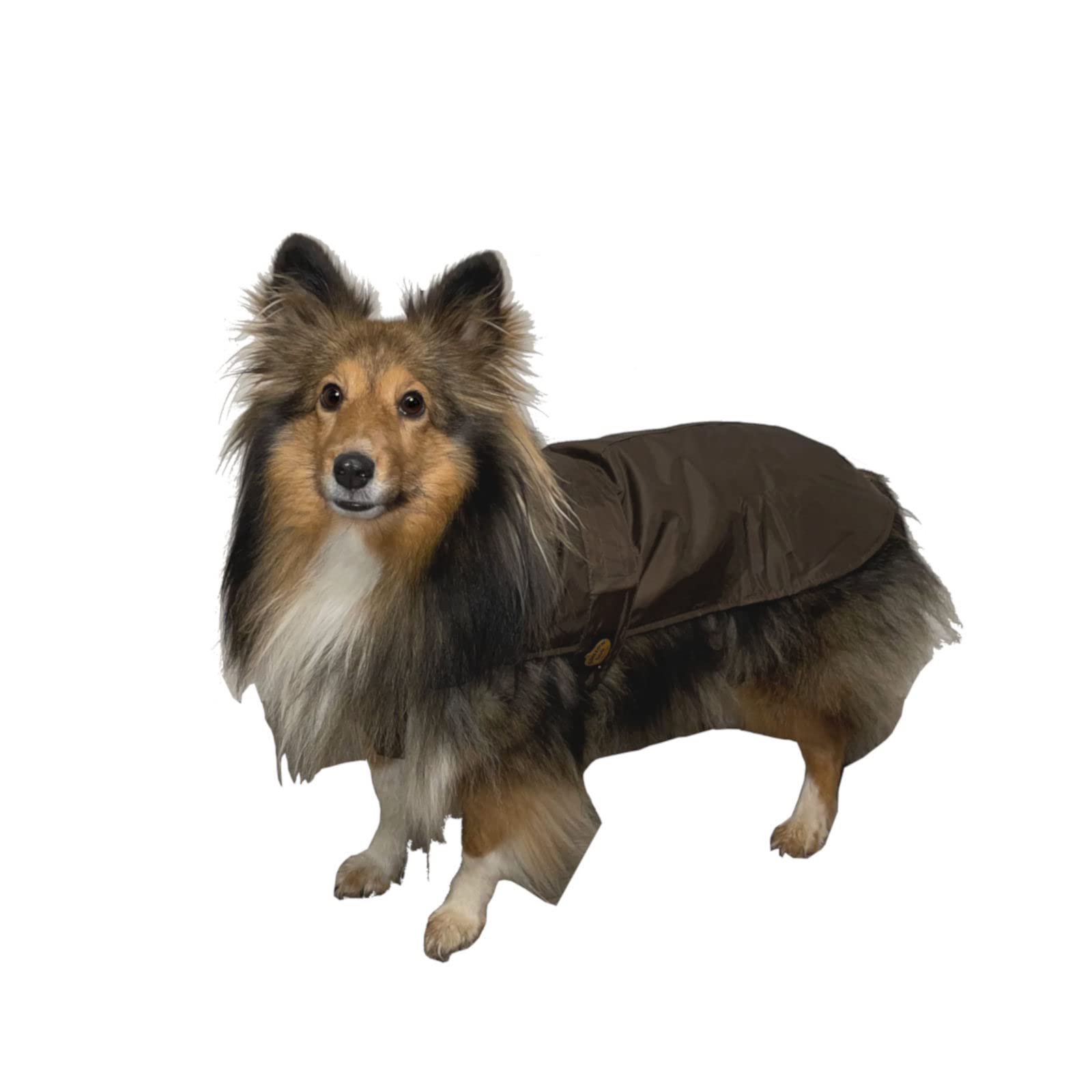 Fashion Dog Impermeabile per cani con fodera in pile – marrone – 51 cm