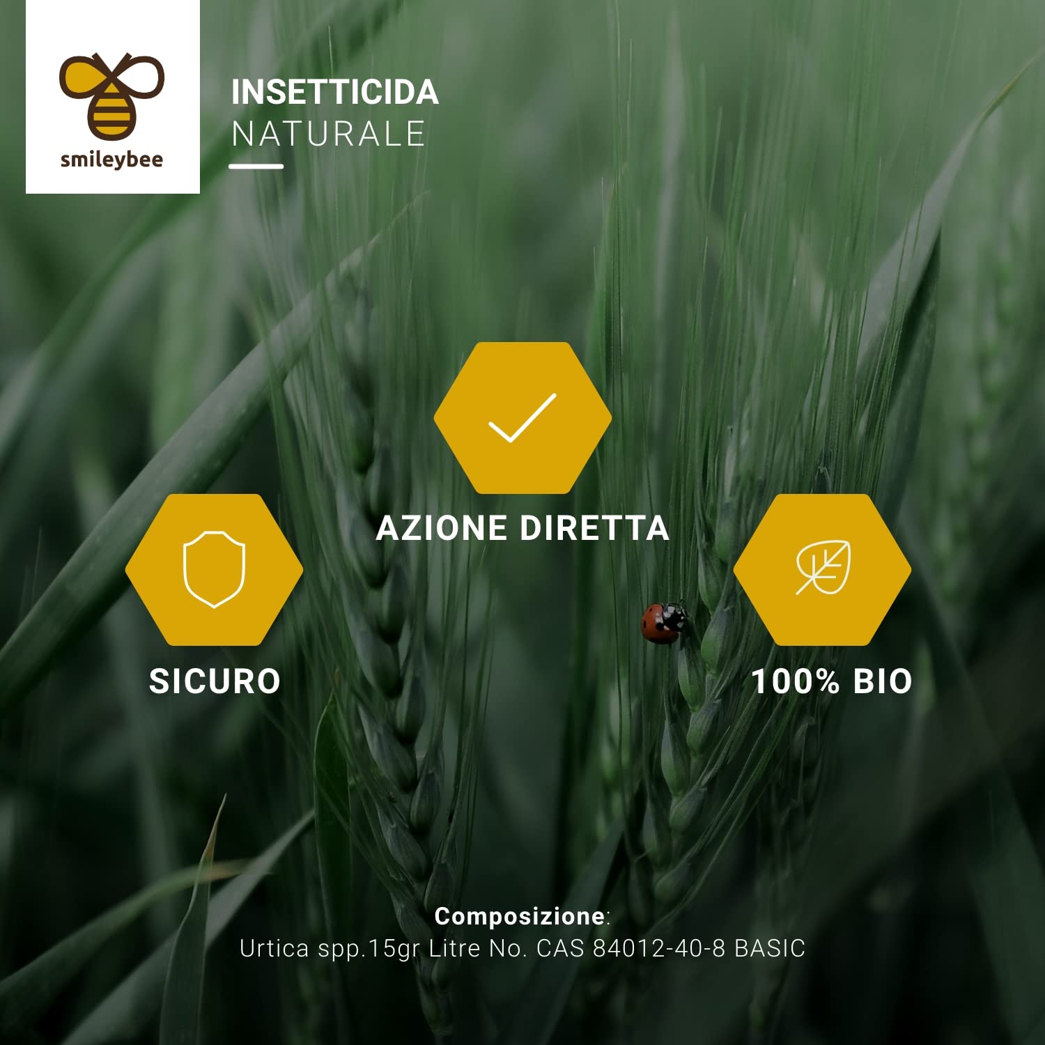 Insetticida Naturale per Piante a Base di Ortica 5 Litri Biologico Contro Afidi, Ragno Rosso