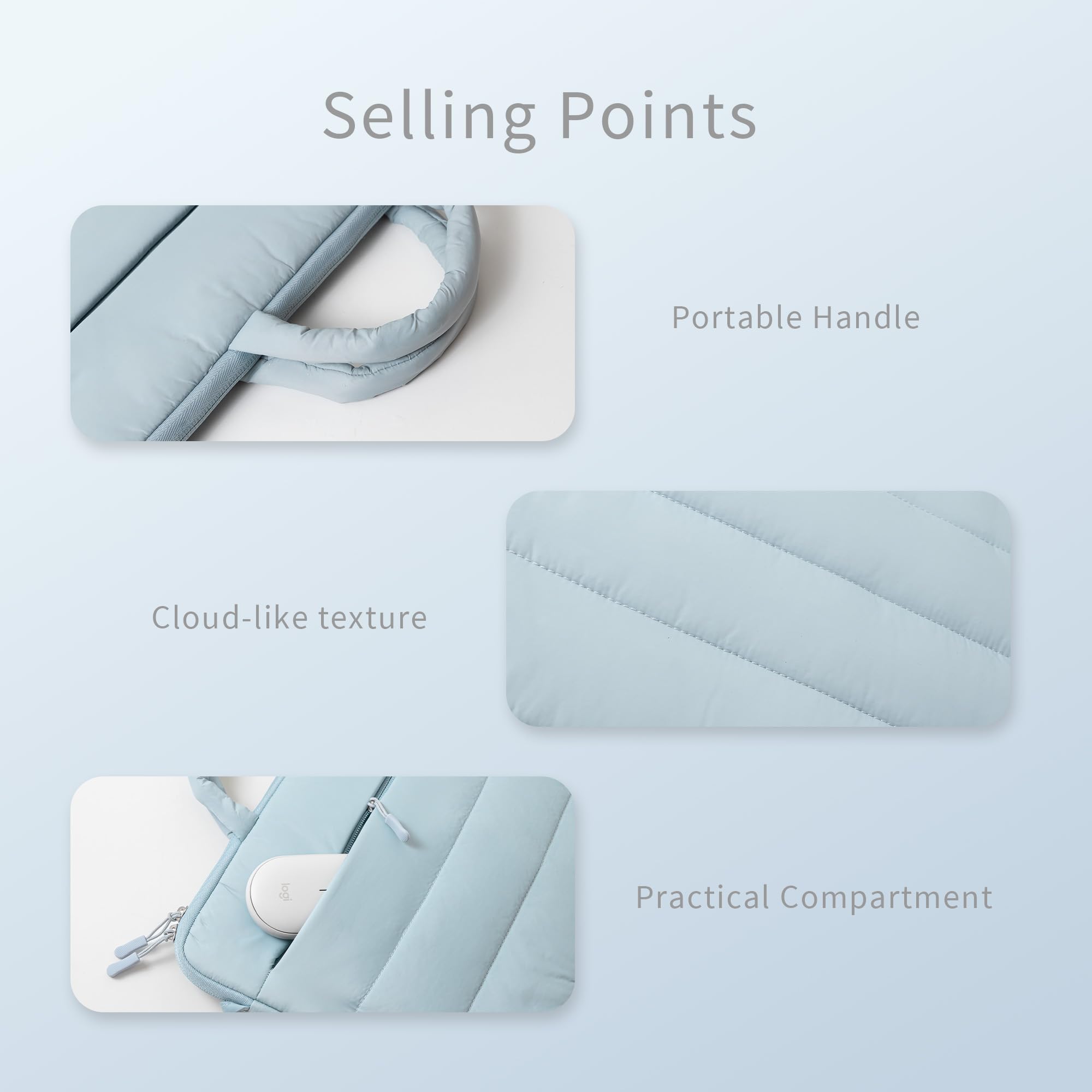Puffy Cloud Housse pour ordinateur portable 13/15"