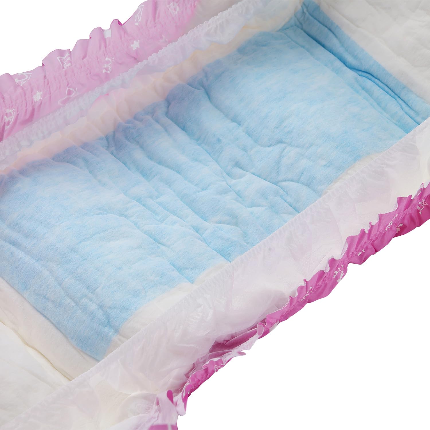 CutiePlusU Windeln für Erwachsene 10 Stück, Einweg-Inkontinenzslip mit Laschen für Frauen und Männer, maximale Saugfähigkeit über Nacht- kleine Prinzessin (Groß 37"-47")