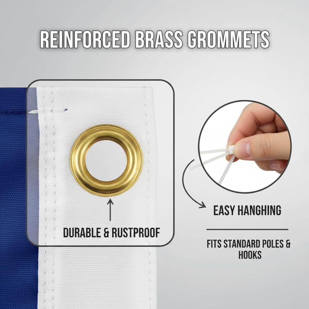 Ohio Flag 3x5, US OH State Flags Outdoor, Luxurious Full Embroidery, Brass Grommets