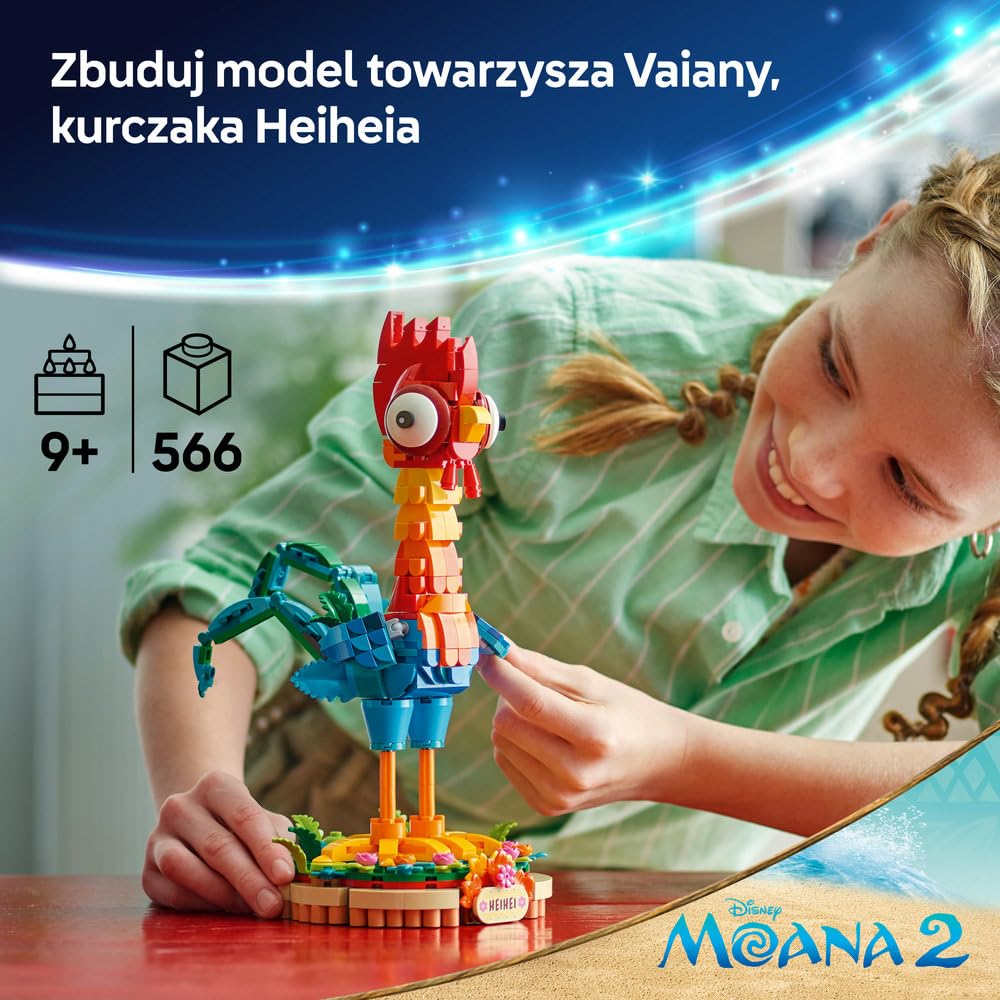 LEGO Disney Heihei 43272 | Figurka z filmu, zestaw do budowania, prezent dla fana Disneya 9+, 566 elementów