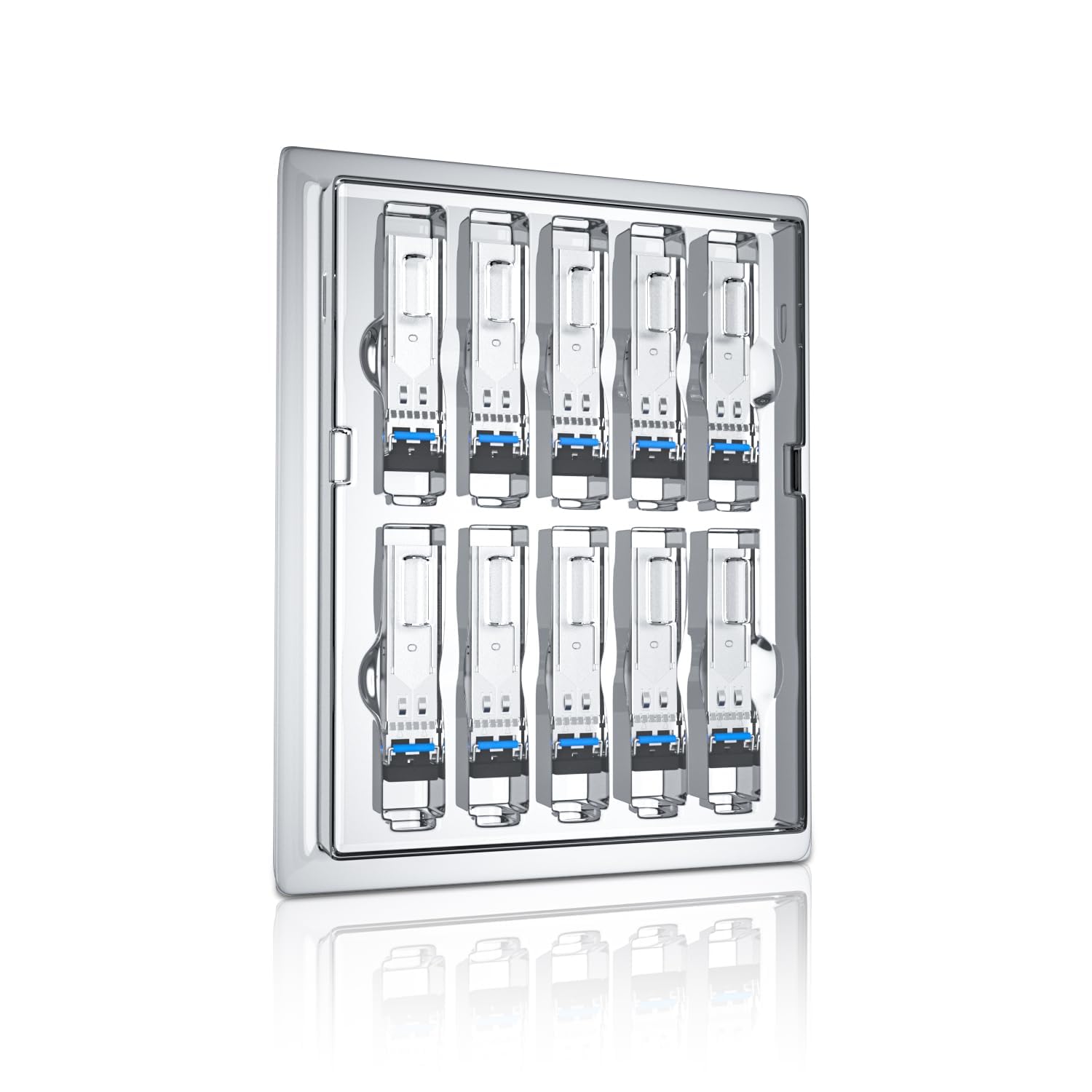 10 PCS 10GBASE-T SFP+ Transceiver, Multi-Rate 2.5/5/10G SFP+ to RJ45 Copper Module Compatible with Cisco SFP-10G-T-S, Ubiquiti UniFi UF-RJ45-10G, Meraki, MikroTik S+RJ10, Netgear, D-Link etc.