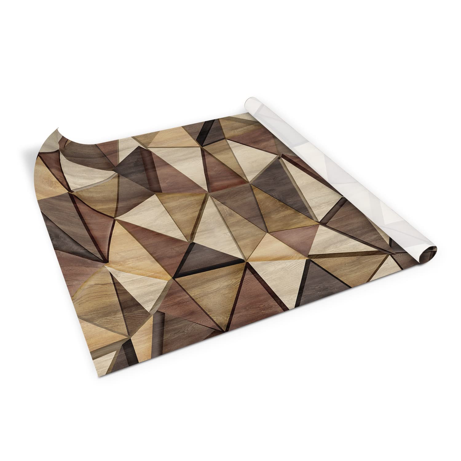 Triángulos 3d en pegatina para muebles de 100x50cm con chapa autoadhesiva lavable para cajones