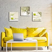 Vista 2 de wieco Art - 3 paneles de lona estirada y enmarcada de impresión elegante. Arte Moderno. decoración del hogar. arte abstracto. lienzo.