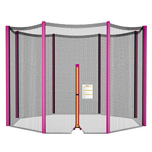 Filet Trampoline Ø 305 cm 6 Barres, Filet Remplacement de Sécurité pour Trampoline 305 cm 6 Barres, Filet de Protection Résistant aux UV avec Fermeture...