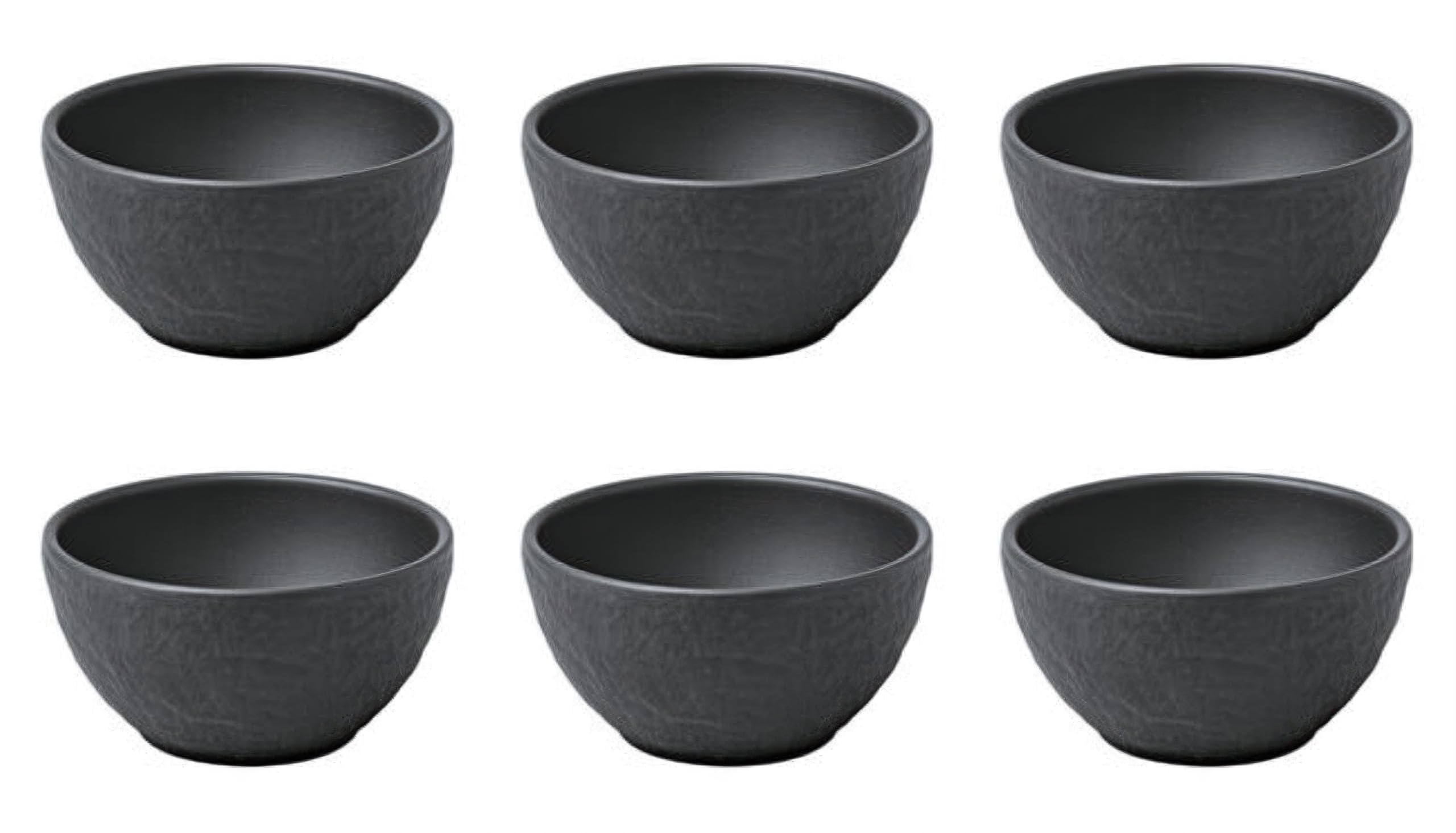 Villeroy & Boch Manufacture Rock 6er Set Dipschälchen schwarz D. 8cm Porzellan