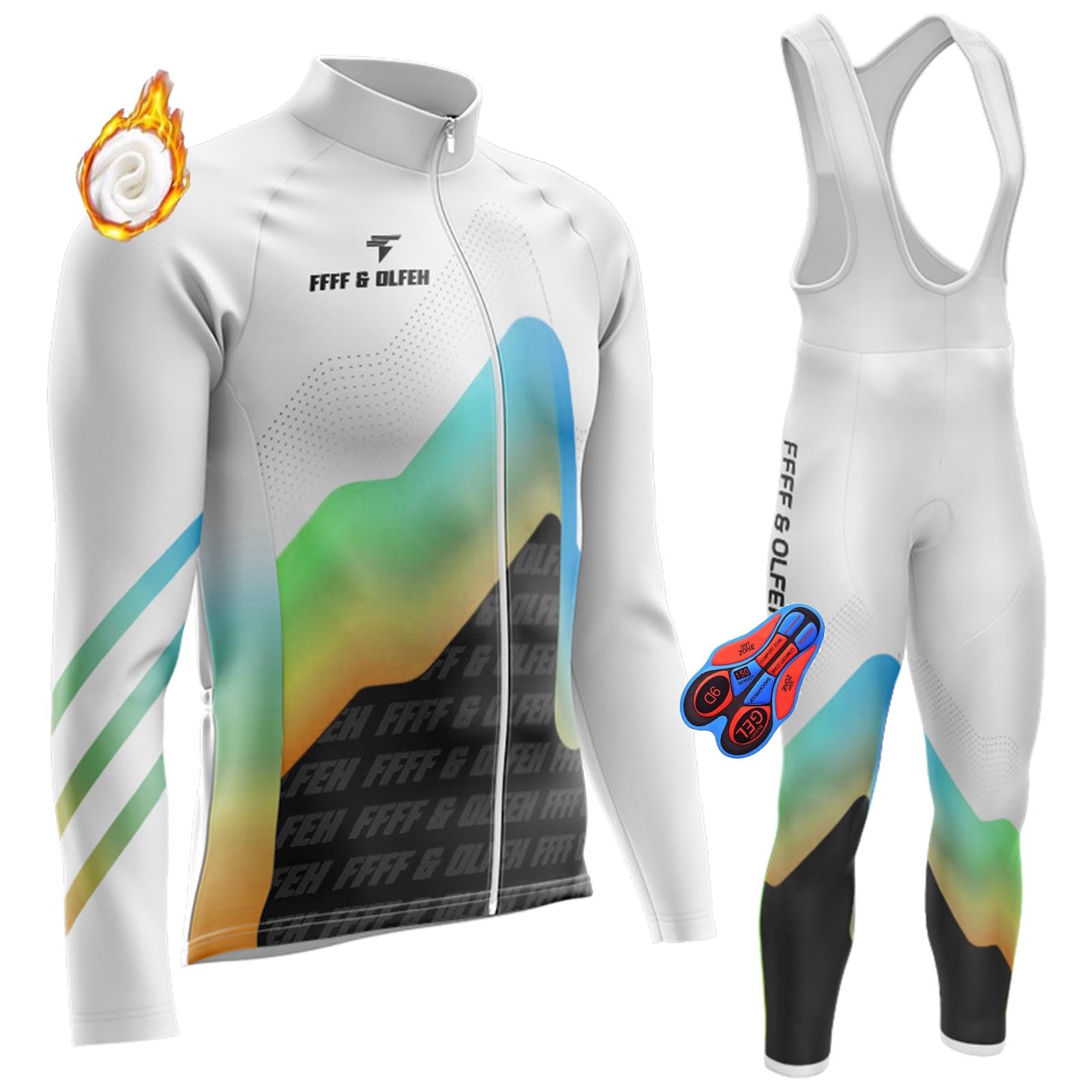 Maglia Ciclismo Uomo Inverno Termico Vello Manica Lunga Autostrada MTB Bicicletta Abbigliamento Sportivo Casual Attrezzature Fitness Maglia Manica lunga Tuta