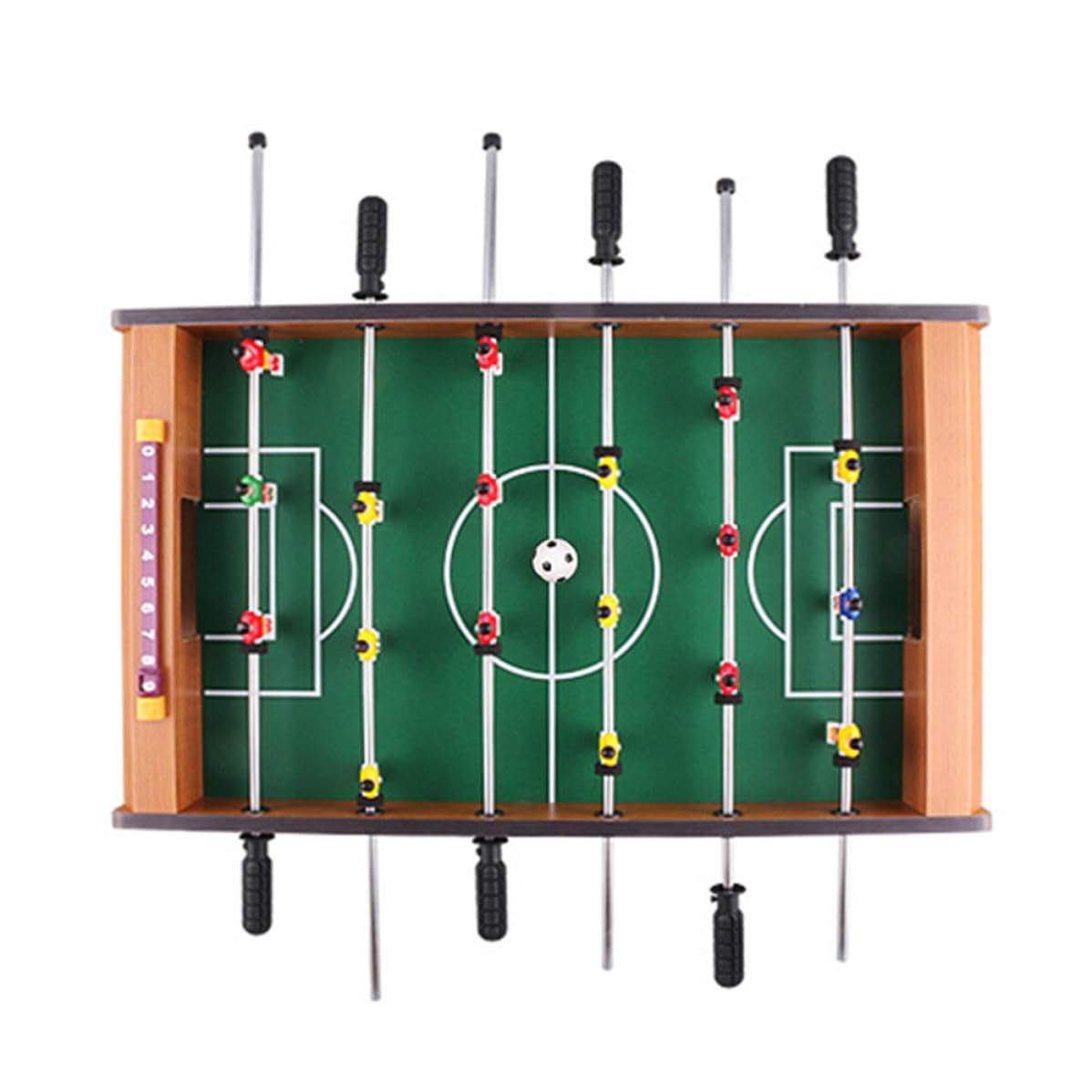Mini Biliardino da Tavolo Sei Tiri in Mdf per Ragazzo Ragazza e Adulti | Gioco da Tavola Calcio, Striscia Segnapunti, Uso su Scrivania, Soluzioni per Spazi Ridotti