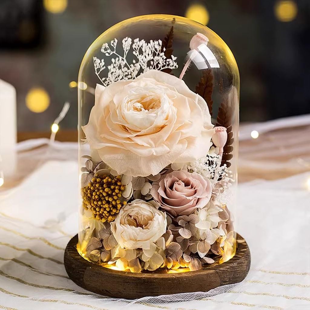 Rose éternelle faite à la main et fleurs stabilisées haut de gamme