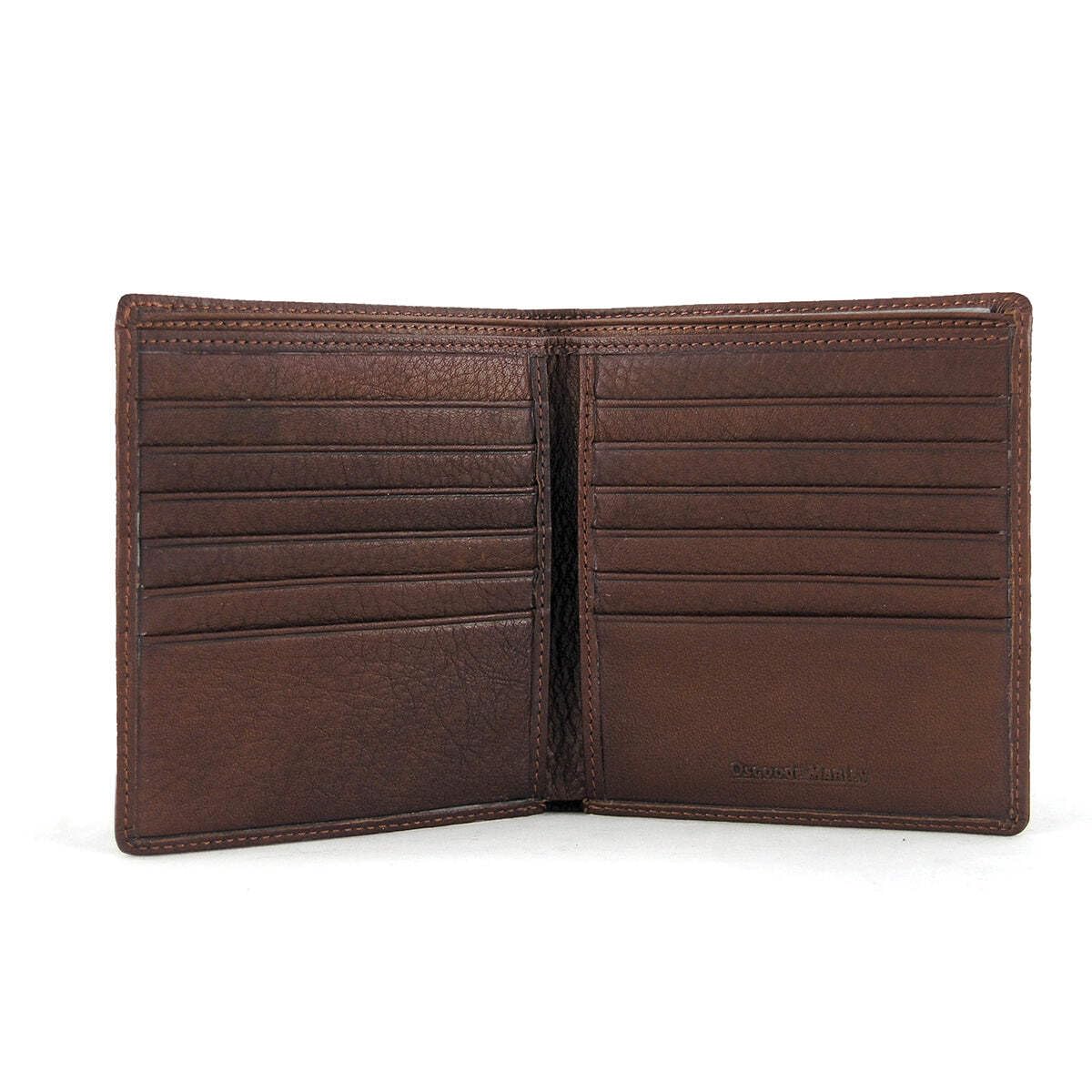 Osgoode Marley Twelve Pocket Brandy Hipster Wallet Card Case