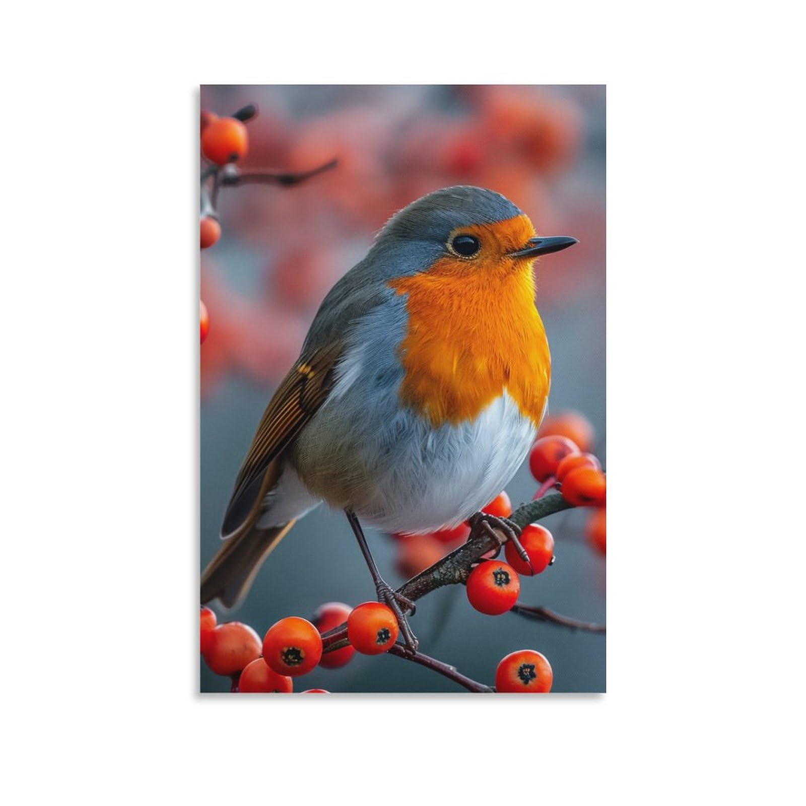 DHBANEIOK Robin Art - Modern Giclee Canvas Prints Landscape Pictures Artwork Paintings on Canvas Wall Art for Home Office Decorations 16x24inch(40x60cm)