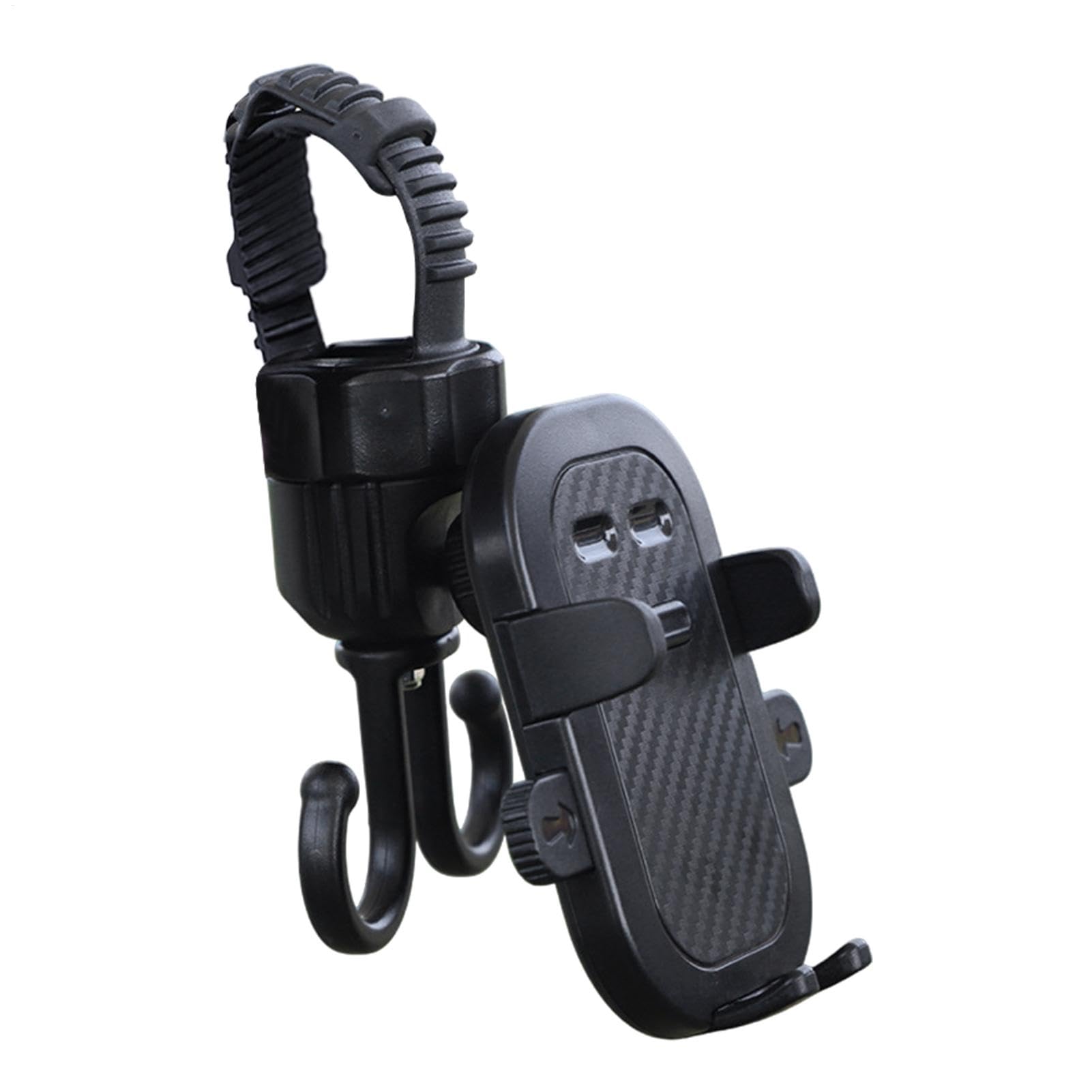 Montaggio del telefono passeggino, supporto per telefono per passeggino - Ganci per passeggini multifunzionali per borse - Porta del supporto per cellulare per biciclette, gancio per la drogheria del