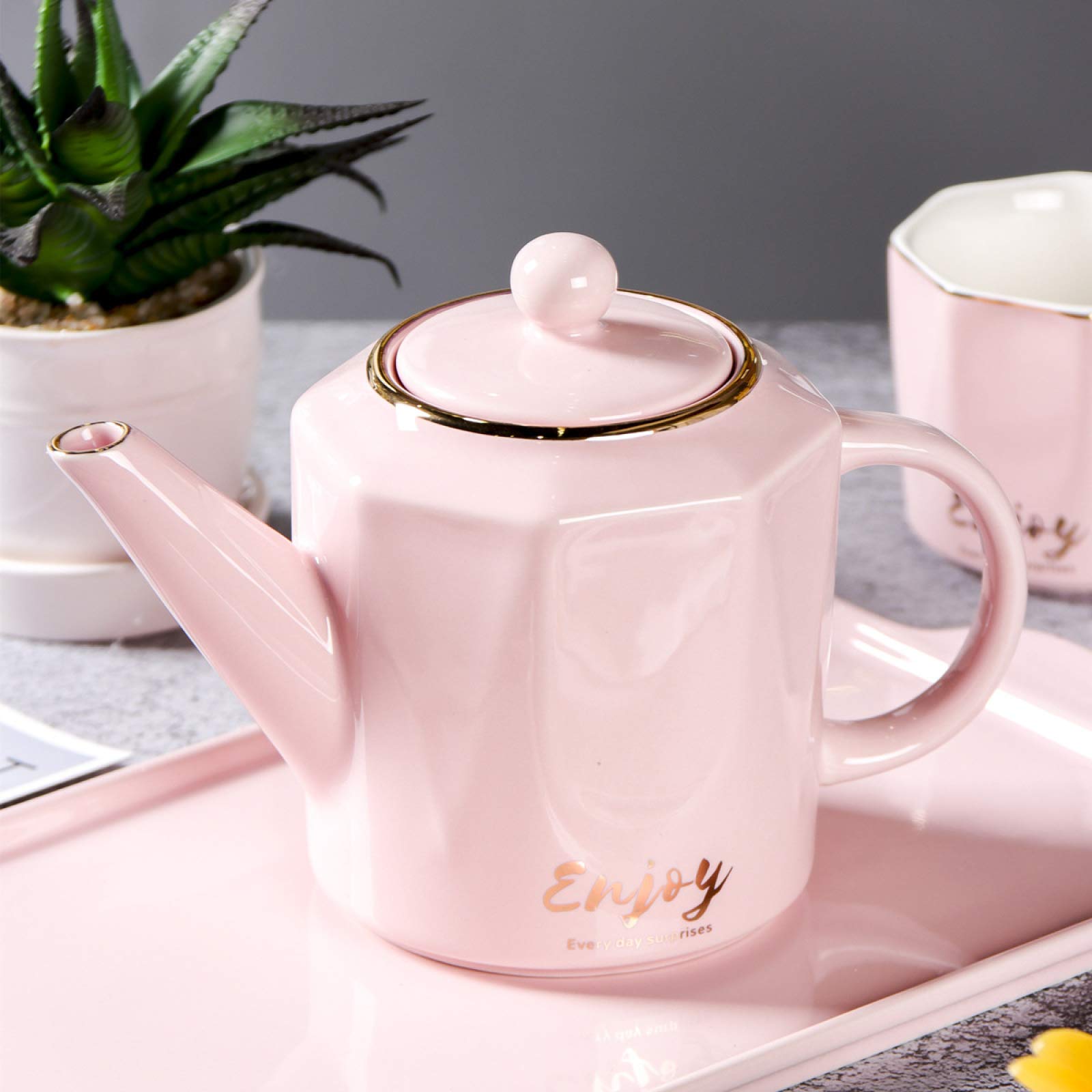 ZKHD Angielski porcelanowy zestaw do herbaty vintage chiński ceramiczny zestaw do herbaty kung fu przenośny podróżny serwis do herbaty czajniczek filiżanki kubki do kawy prezent, czarny