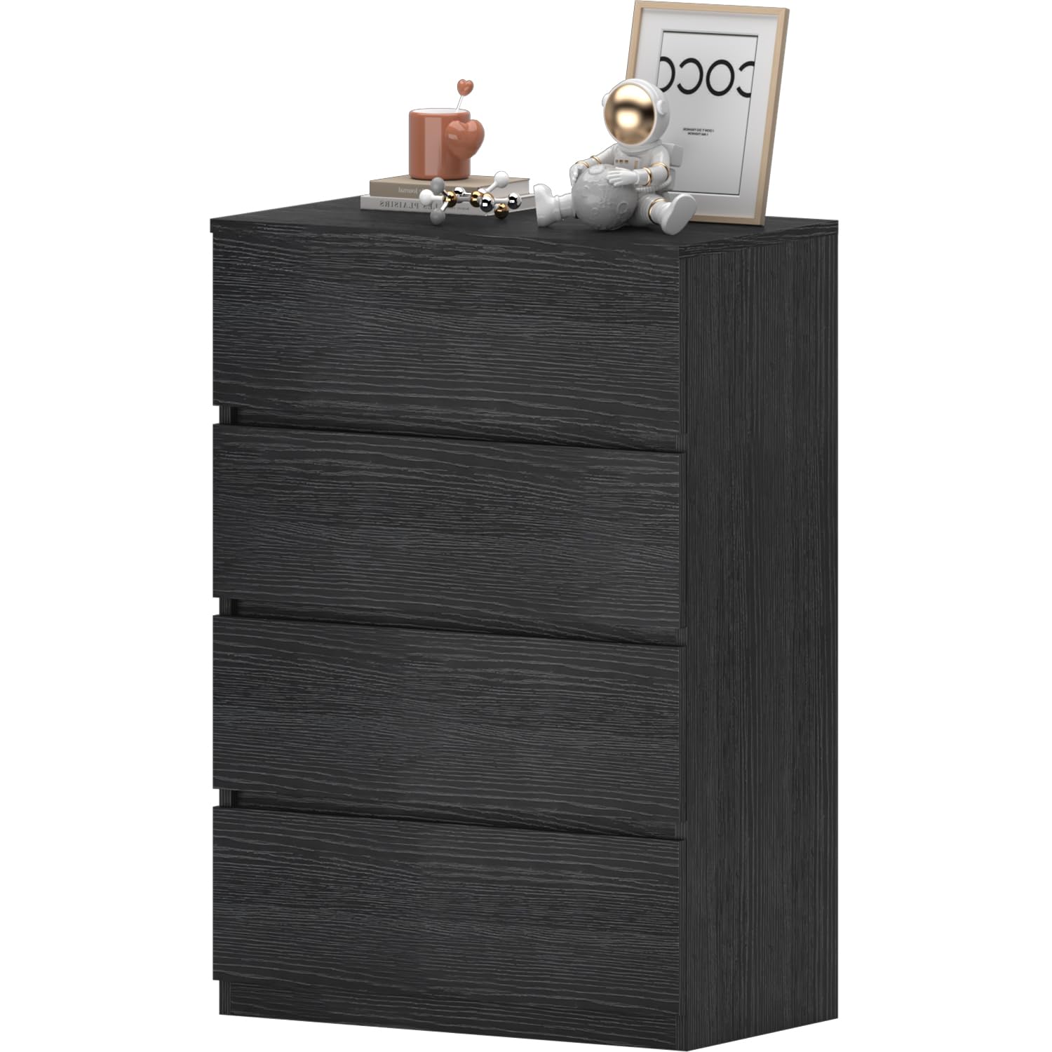 furtble 4 Drawer Dresser, Dresser for Closet, Small Dressers Modern Nightstand Chest of Drawers for Bedroom Storage Cabinet for for Entryway, Living