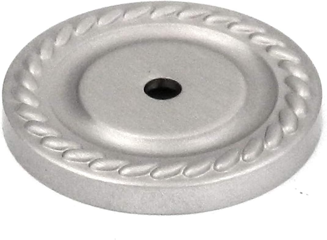 Hickory Hardware Annapolis Knob Backplate P406 1 1/2" Solid Brass Satin Nickel