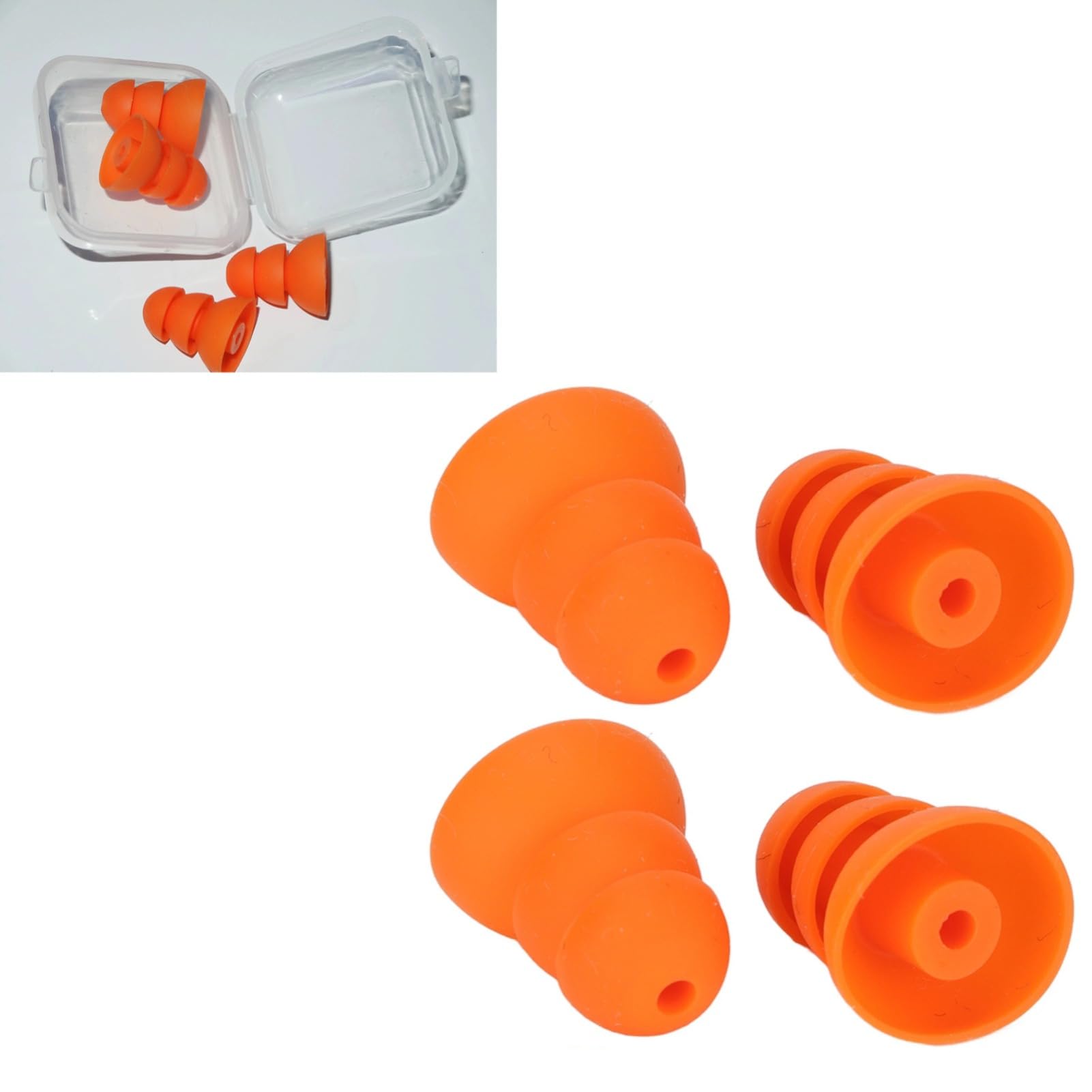 4-Piece Earbuds Replacement Tips Silicone Earplugs for Headphones 2mm Hole Replacement Tips for Se846 Se535 Se215 Earbuds with