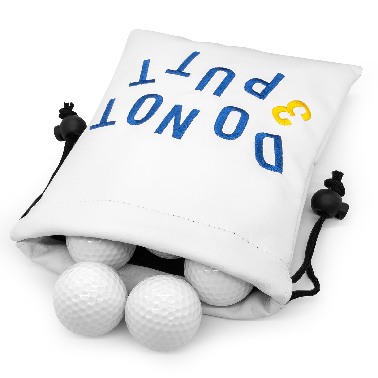 Golf-Wertsachen-Tasche, Leder-Golftee-Tasche mit Kordelzug, Golfball-Handtasche, tragbare Balltasche, Golf-Zubehör für Männer und Frauen
