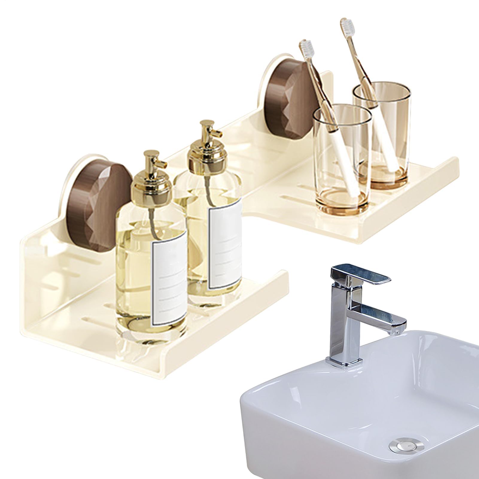 Soporte de acero al carbono para grifo de pared que ahorra espacio, para cocina y baño, esencial para espacios pequeños y diseño elegante